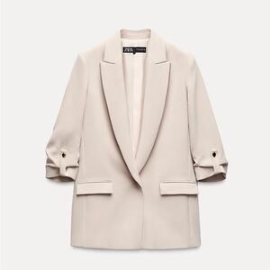 Zara Women's Blazer with Rolled Up Sleeves